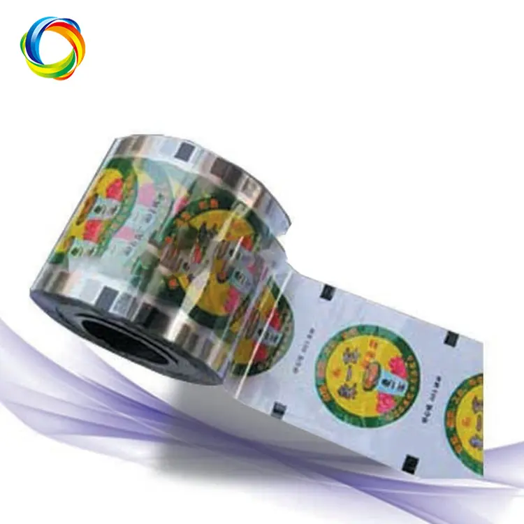 Rollo de película de embalaje de alimentos, película de embalaje de plástico Biodegradable con impresión personalizada de estilo Popular, sellable por calor