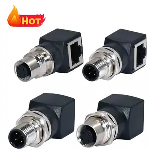 Profinet Cable M12 A B C D X Code To Rj45 Ethernet Male Female M12 3 4 5 8 12 17 Pin Wire Waterproof Connector