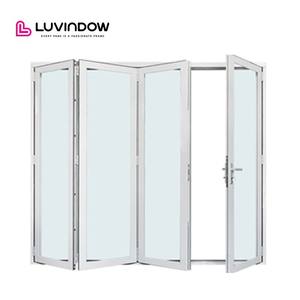 Luvindow fabbrica personalizzato Frameless Bi-fold muro divisorio in vetro panoramico interno porta scorrevole a fisarmonica pieghevole su misura - Product Image 3