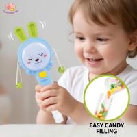 Candydream Jouet Sonore Lapin Lumineux pour Enfants avec Distributeur de Bonbons, Jouet Promotionnel en Gros à Remplir de Bonbons