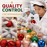 Nouvelle Boule de Noël Mate Électroplaquée à Paillettes Diamantées de 8 cm, Décoration Suspendue Directe Usine pour Arbre de Noël et Fêtes