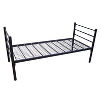 Cadre de lit en fer argenté design en maille Chambre à coucher simple Moderne Amérique Canada Hôtel Vente en gros Chine Meubles de maison Lit en métal 200kg