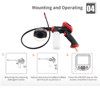 Boroscopio Visual para Limpieza de Aire Acondicionado, Pantalla IPS de 4.3 Pulgadas, Cámara de 9mm, Endoscopio de Inspección para Evaporador de Aire Acondicionado Automotriz