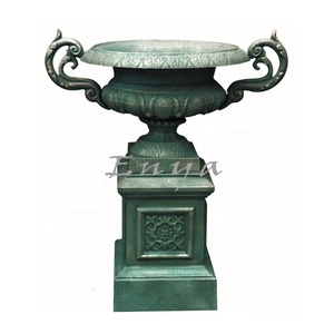 Pot de jardin en métal avec socle floral, bac à plantes, jardinières larges pour l'extérieur - Product Image 2