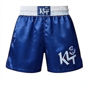 Pantalones Cortos de Artes Marciales Mixtas Unisex Azules de Poliéster/Algodón con Logotipo Frontal Blanco, Impresión por Sublimación, Corte Holgado, Secado Rápido, para Adultos - Product Image 1
