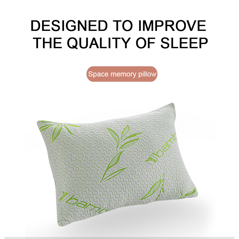 Bamboo Cover Shredded  Memory Foam Bed Pillow Adjustable Sleep Better