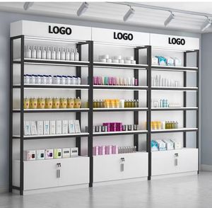 Personalizado para la tienda Escaparate Exhibición Boutique Estantes Salón de belleza Muebles Tienda Vitrina Vitrinas de madera - Product Image 4