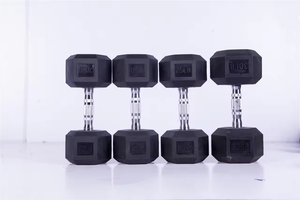 Hot Selling 20KG <strong>25KG</strong> Rubber Coated Weights Hex <strong>Dumbells</strong> Sets Mancuernas Hexagonales Dumbbell Set - Product Image 2