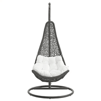 2023 Hotsell usine ventes moderne jardin hamac patio mobilier d'extérieur rotin osier balançoire suspendus oeufs chaises avec support en métal