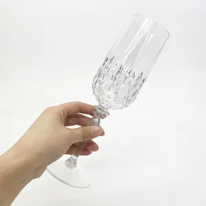 Destacável Cálice Claro Transparente Cristal Vinho Copos Copo Iced Chá Cálice Fantasia Vintage Plástico Vinho Diamante Champanhe Vidro