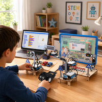 Kit Educativo de Tráfico Inteligente ACEBOTT al por Mayor, ESP32 IOT, Kit de Madera para Programación DIY ACECode, Kits Educativos STEM para Arduino