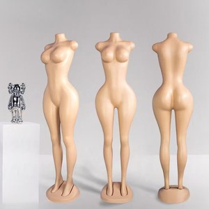 도매 PE 플라스틱 머리없는 원피스 형태 디스플레이 스탠드 마네킹 플러스 사이즈 큰 가슴과 엉덩이와 섹시한 여성 - Product Image 3