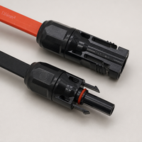 Câble de panneau solaire 0,3 m plat avec connecteur MC4 1000 V 30 A IP67 étanche rouge noir adaptateur pour système photovoltaïque vente en gros