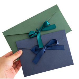 Phong Bì Quà Tặng Tái Chế Tùy Chỉnh Có Ruy Băng Bao Bì Bán Sỉ Phong Bì Giấy Kraft Cho Quần Áo Có Nơ Ruy Băng - Product Image 1