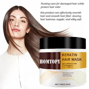 Nhãn hiệu riêng chuyên nghiệp nuôi dưỡng Collagen điều hòa sửa chữa khô hữu cơ Keratin điều trị Mặt nạ tóc cho tóc khô