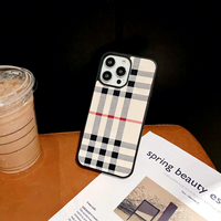 Étui de téléphone en cuir PU à motif écossais, protection intégrale pour iPhone 17 Pro Max, séries 16 et 15