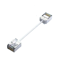Kabel UTP slim tanpa pelindung, kabel slim 1 meter Cat6 UTP 28AWG 32AWG, Kabel UTP 28AWG Patch Cord 15cm, Kabel Cat6a/Cat6 28AWG 1m/5m