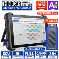 Escáner OBD2 Profesional Bidireccional MUCAR 892BT PRO con IA, J2534, DOIP, CANFD, Codificación de ECU, Mapeo de Topología, Sistema Completo