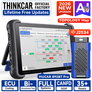 Mucar 892BT <span class=keywords><strong>Pro</strong></span> เครื่องสแกน OBD2มืออาชีพแบบสองทิศทาง, J2534 doip canfd ECU Coding topology ระบบเต็มรูปแบบ - Product Image 1