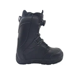 2024 Hot Sell NEW Black Snowboard Boot Man Keep Warm And Dry In Snow Fast Wear Ski Boot For Winter Sport Outdoor