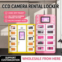 Casier de stockage intelligent à reconnaissance faciale avec caméra CCD, paiement par code QR, enregistrement et retour en libre-service, pour la location et le partage