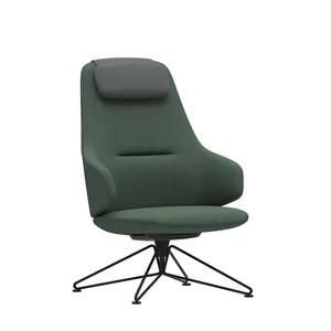 Chaise en tissu de velours de tissu doux vert de cadre en bois moderne de haute qualité pour le salon