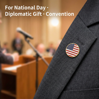 Pin de Solapa Personalizado de Latón con Bandera Nacional, Regalo Diplomático, Recuerdo de Viaje, Evento Internacional