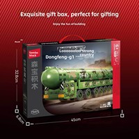 Modèle de Missile Intercontinental Dongfeng-61 de la Série Militaire 203265, Blocs de Construction en Plastique pour Garçons, 40 Pièces