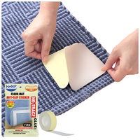 Autocollant de tapis en PET acrylique simple face, activé par l'eau, sans résidus, amovible et imperméable pour tapis d'exposition et tapis de zone
