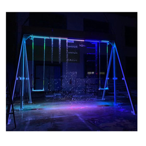 Thương Hiệu Mới Hiện Đại Ngoài Trời Thác Ma Thuật Kỹ Thuật Số Nước Rèm Đu Thép Không Gỉ Nhựa Vườn Đài Phun Nước Với Đá Kết Thúc - Product Image 2