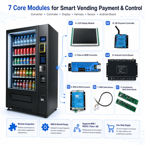 Kit de Solución de Control de Pago sin Efectivo para Máquinas Expendedoras Inteligentes con Convertidor MDB-RS232, Controlador de Pago QR y Placa Android - Product Image 4