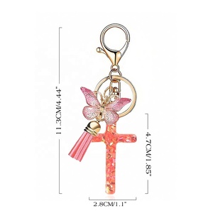 Hot-selling Manufacturer Dropshipping purple butterfly Tassel Fuchsia Yellow Blue Leather Cash Bag Wallet Shape Letter <strong>Jewellery</strong> - Product Image 2