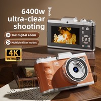 Kamera Selfie HD 64MP Lintas Batas untuk Mahasiswa, Kartu TF, Pemotretan di Rumah, Zoom Optik 7.1x-16x, Layar 2"-3", Pengambilan Video Lithium