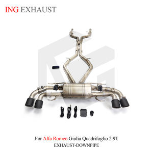 Nouveau système d'échappement en acier inoxydable ING Performance Catback Alfa Romeo Giulia Quadrifoglio 2.9T 2017+ Silencieux à soupape électronique - Product Image 4