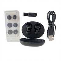 Appareil auditif compact avec station de charge USB et brosse de nettoyage pour conversations à domicile