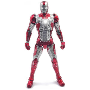 Figurines d'<span class=keywords><strong>action</strong></span> Iron Man de 7 pouces de Zd Toys, édition du 10e anniversaire de Marvel - Version <span class=keywords><strong>lumineuse</strong></span> - Lumière dans la poitrine (<span class=keywords><strong>LED</strong></span> MK5) à l'échelle 1/10 - Product Image 2