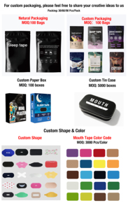 เทปปิดปาก30แถบในหนึ่งกล่องดีบุกการหายใจการนอนหลับที่ถูกต้องดีขึ้นแผ่นแปะปากที่แตกต่างกัน - Product Image 6