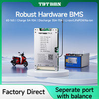 TDTBMS 6S-16S 5A/10A LifePO4/Li-ion/Sodium-ion BMS con Puerto de Balance Separado e Interruptor de Encendido/Apagado para Motocicletas/Triciclos Eléctricos