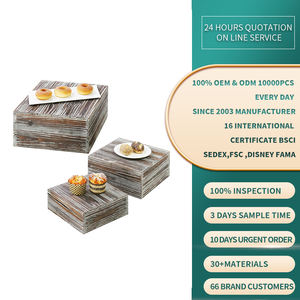 Soporte rústico para <span class=keywords><strong>pastel</strong></span> <span class=keywords><strong>de</strong></span> madera, paleta <span class=keywords><strong>de</strong></span> <span class=keywords><strong>3</strong></span> <span class=keywords><strong>pisos</strong></span> estilo cupcakes/postre - Product Image 1