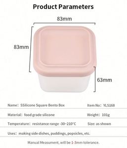 Portable <b>Kids</b> Travel Snack Serving <b>Box</b> Silicone <b>Storage</b> Container Leak Proof Microwavable Bpa Free Eco-Friendly Food Grade - Product Image 2