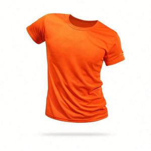 Free Sample Custom Silk Screen Printed Logo Solid 100% Polyester O-Neck Short <b>Sleeve</b> Regular Fit Eco-Friendly Quick Dry Men - Product Image 6
