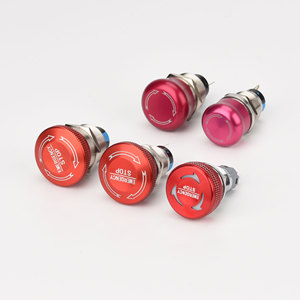 Interrupteur à bouton-poussoir en métal, verrouillable, 22 mm, bouton d'arrêt d'urgence rouge en forme de champignon - Product Image 5