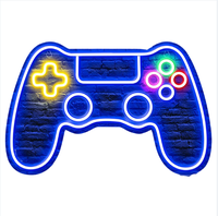Offre spéciale enseigne lumineuse au néon acrylique LOGO personnalisé manette de jeu étanche pour garçons salle de jeu fête décoration murale