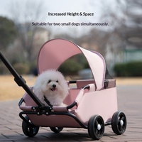 Chariot de transport léger pour animaux de compagnie 360 °   Chariot à poignée rotative en tissu durable pour animaux de compagnie, activités de plein air