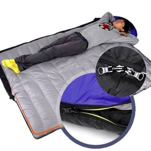 Outdoor Envelope <b>Sleeping</b> <b>Bag</b> Adult Size Spliceable Double Use Warm Thick <b>Winter</b> Fleece Zip Off Water Resistant - Product Image 2