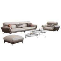 Ensemble de canapés de réception modulaires modernes et simples en cuir Nappa, style nordique, canapé-lit trois places pour la maison, le bureau