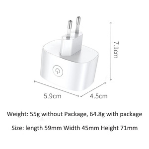 Tuya <b>wifi</b> smart socket 16A universal outlet adapter Power monitor smart <b>plug</b> Google Home compatible outlet - Product Image 6