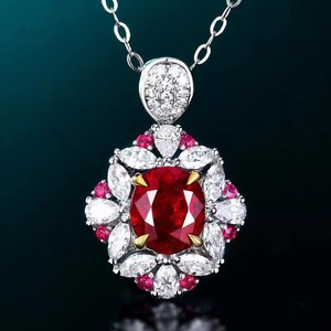 SGARIT doğal taş GRC sertifikalı 18K beyaz altın 1.46CT ısıtılmamış yakut yüzük güvercin kan kırmızı yakut elmas yüzük - Product Image 6