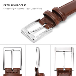 Heren Casual Business Western Stijl Koeienhuid Riem Slanke Pin Voor Gesp Custom Lengte Modieus Nieuw Model 1099 Duurzame Legering Voor - Product Image 2