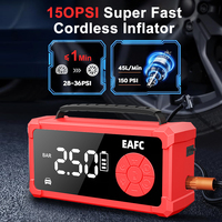 Démarreur de voiture portable EAFC 3000A 12V avec batterie 12000mAh et compresseur d'air 150PSI pour véhicules essence 9.0L et diesel 6.5L